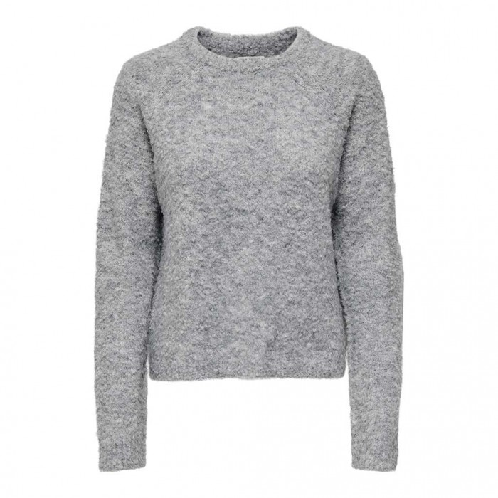 ONLY  ONLCIROLA LS O-NECK KNT LIGHT GREY