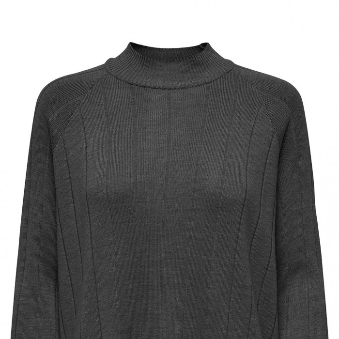 ONLY ONLTESS LS LONG HIGH NECK KNT DARK GREY