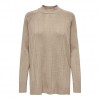 ONLY ONLTESS LS LONG HIGH NECK KNT BEIGE