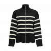 ONLY ONLVALLEY LS HIGHNECK ZIP CARDIGAN KNT BLACK/WHITE