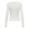 ONLY ONLCHECKIE LIFE L/S CUT OUT TOP JRS WHITE