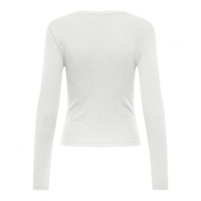 ONLY ONLCHECKIE LIFE L/S CUT OUT TOP JRS WHITE