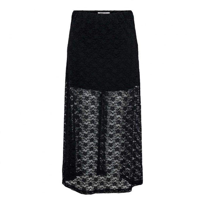ONLY ONLCHIGO CALI LIFE LACE ANKLE SKIRT WVN BLACK