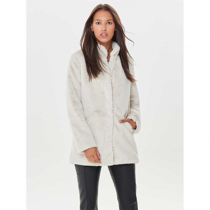 ONLY ONLVIDA FAUX FUR COAT OTW ECRU