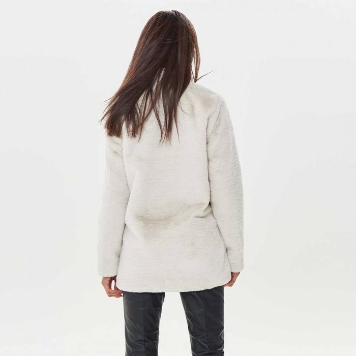ONLY ONLVIDA FAUX FUR COAT OTW ECRU