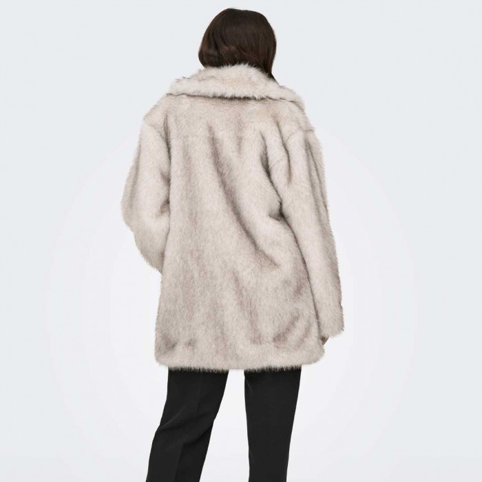ONLY ONLDAWN LIFE FAUX FUR COAT CC OTW ECRU