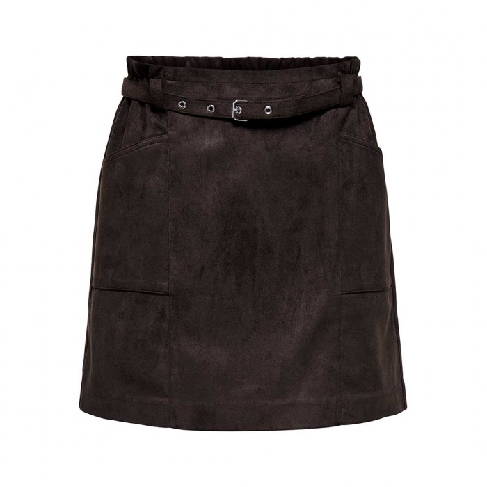 ONLY ONLDIANE HEIDI LIFE FAUX SUEDE SKIRT OTW BROWN