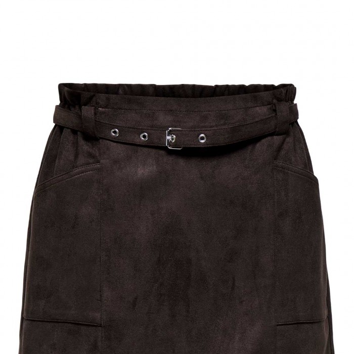 ONLY ONLDIANE HEIDI LIFE FAUX SUEDE SKIRT OTW BROWN