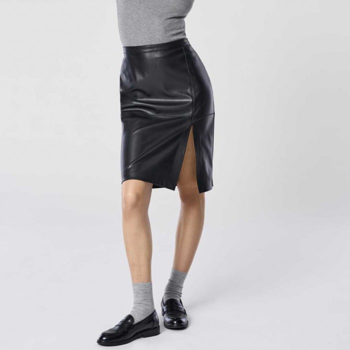 ONLY ONLOLINE FAUX LEATHER SKIRT OTW NOOS BLACK