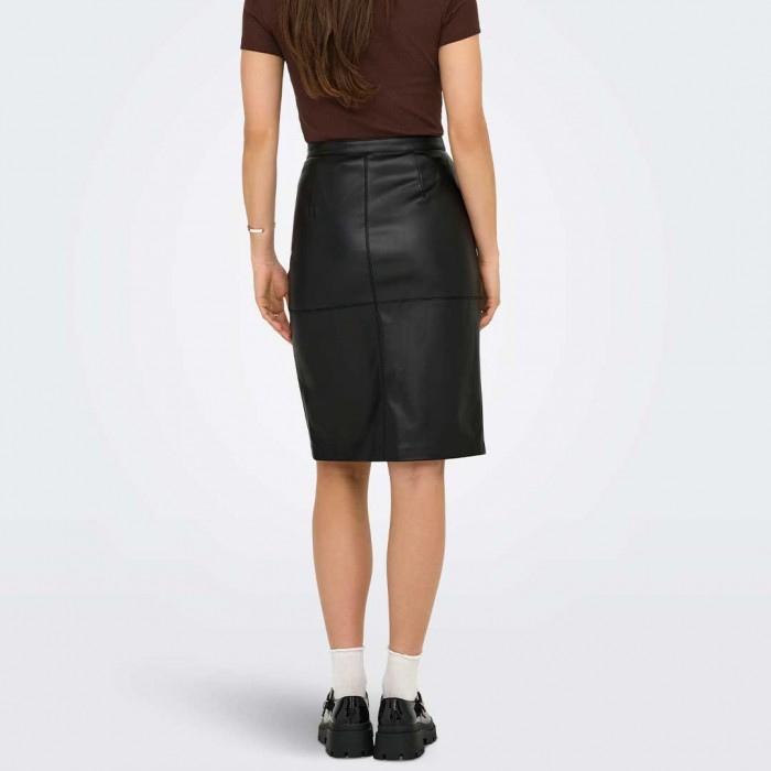 ONLY ONLOLINE FAUX LEATHER SKIRT OTW NOOS BLACK