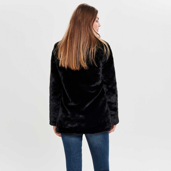 ONLY ONLVIDA FAUX FUR COAT OTW BLACK