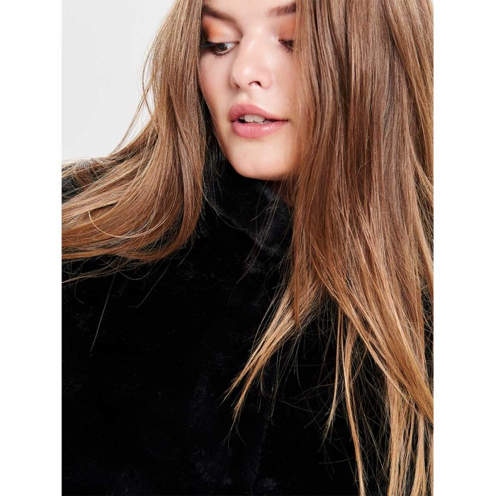 ONLY ONLVIDA FAUX FUR COAT OTW BLACK