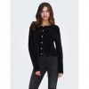 ONLY ONLPETRA LS PEARL O-NECK CARDI CC KNT BLACK ONLY ONLPETRA LS PEARL O-NECK CARDI CC KNT BLACK