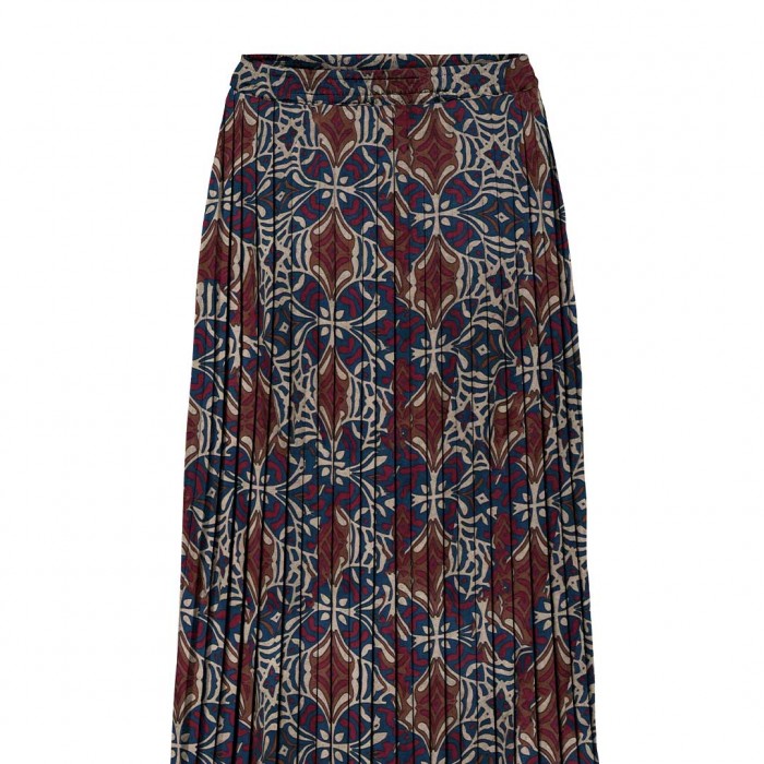 ONLY ONLSTAR LIFE PLISSE LONG SKIRT WVN PAGEANT BLUE