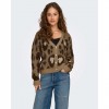 ONLY ONLEDELIE LIFE LS JQ CARDI V-NECK KNT BROWN ONLY ONLEDELIE LIFE LS JQ CARDI V-NECK KNT BROWN