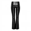 ONLY ONLPAIGE MW FAUX LE FLARED LEGGING PNT BLACK ONLY ONLPAIGE MW FAUX LE FLARED LEGGING PNT BLACK