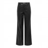 ONLY ONLSMOOTH MW WIDE FAUX LEA PANT CC PNT BLACK
