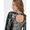ONLY ONLEVELDA LS SEQUIN DRESS WVN SILVER