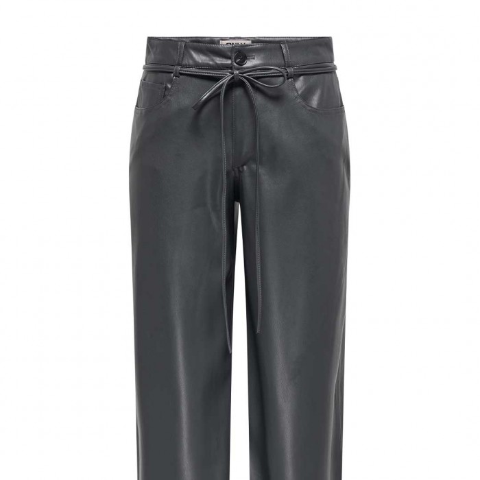 ONLY ONLGIANNA-STORY MW FAUX LEA PANT CC PNT GRAY