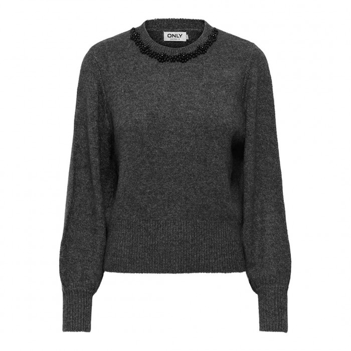 ONLY ONLELSA L/S PULLOVER KNT NOOS GREY MELANGE