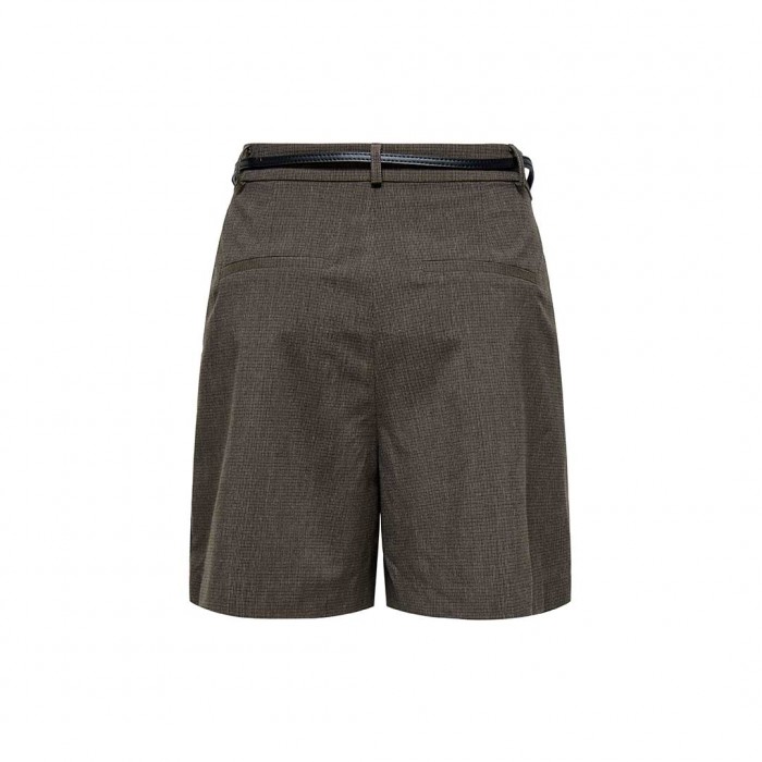 ONLY ONLGARIA LIFE HW BELT CHECK SHORTS TLR BEIGE/GREY