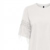 ONLY ONLHARLEY LIFE S/S FRINGE TOP JRS WHITE