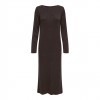 ONLY ONLTHEA LS DRESS KNT DARK BROWN