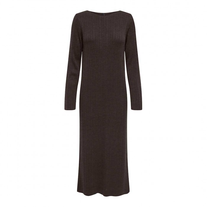 ONLY ONLTHEA LS DRESS KNT DARK BROWN