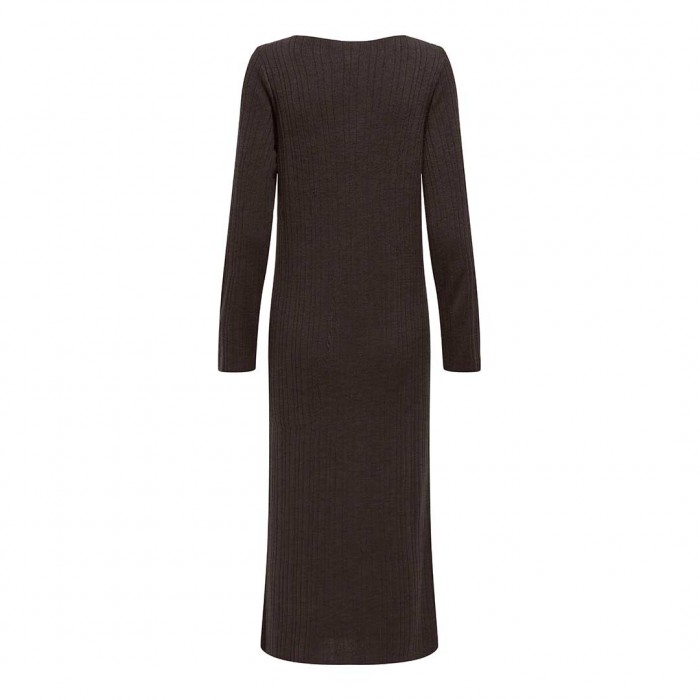 ONLY ONLTHEA LS DRESS KNT DARK BROWN