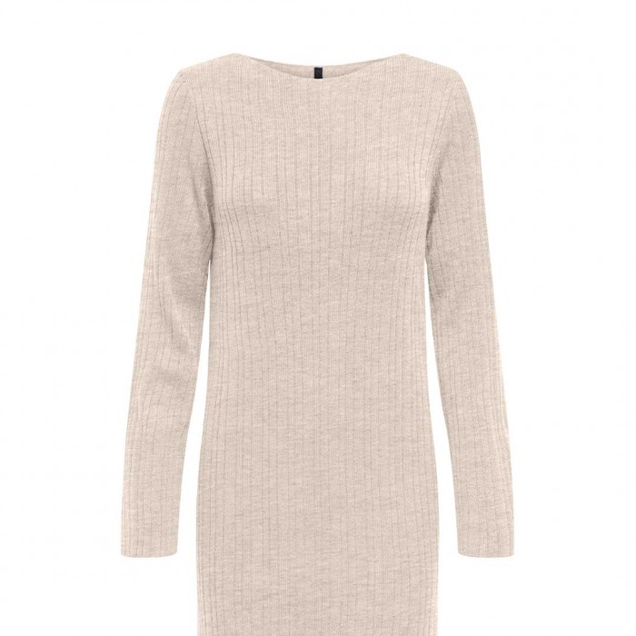 ONLY ONLTHEA LS DRESS KNT BEIGE