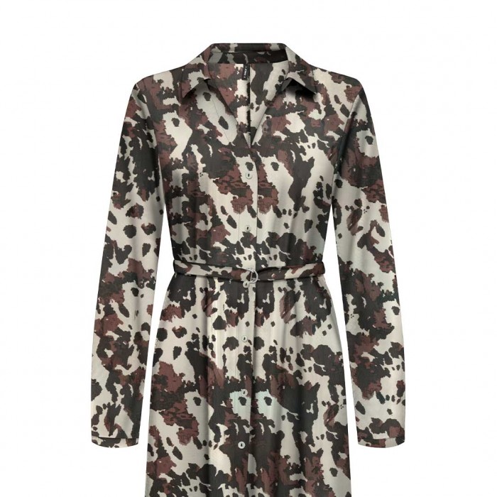 ONLY ONLNOVA LIFE ELITE L/S RENNA LONG DRESS ANIMAL PRINT