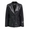 ONLY ONLVERONA FAUX LEATHER FIT BLAZER CC OTW BLACK