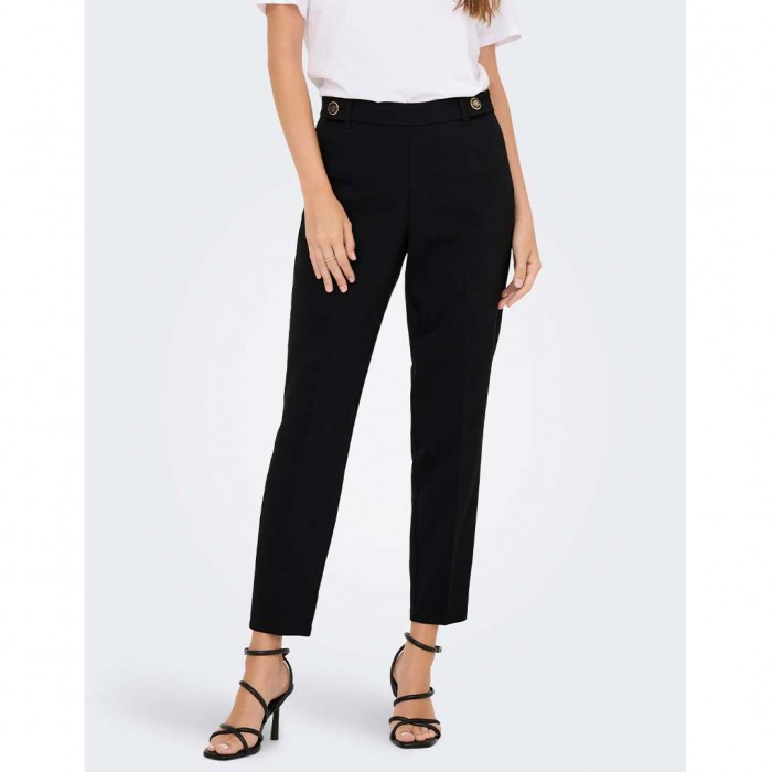 ONLY ONLASTRID LIFE HW ANK CIGARETTE PANT TLR BLACK