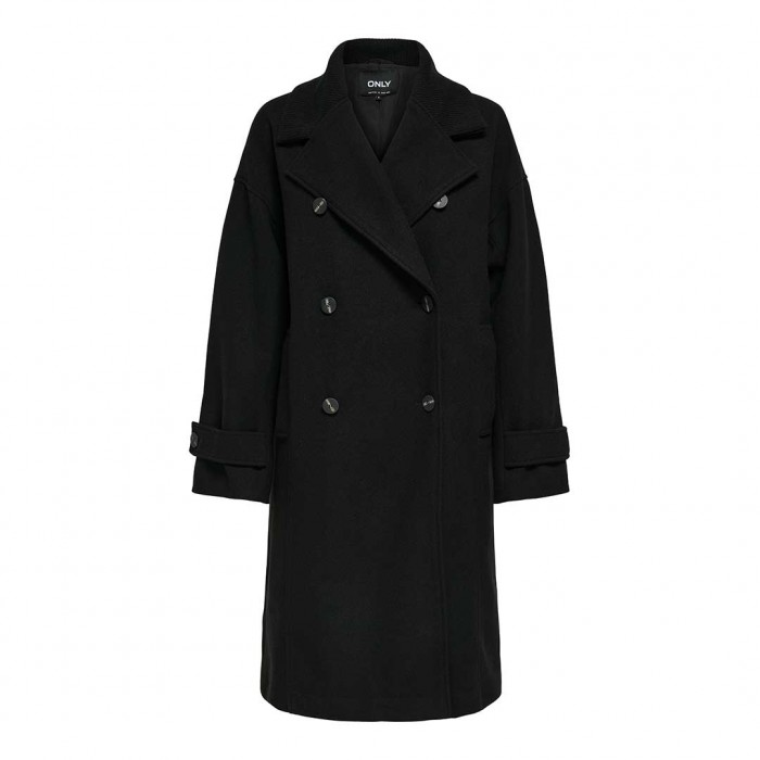 ONLY  ONLNANCY LIFE MIX OVERSIZE COAT OTW BLACK