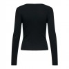 ONLY ONLCHECKIE LIFE L/S CUT OUT TOP JRS BLACK