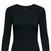 ONLY ONLCHECKIE LIFE L/S CUT OUT TOP JRS BLACK