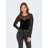 ONLY ONLSMOOTH L/S MESH MIX TOP BOX JRS BLACK 1 ONLY ONLSMOOTH L/S MESH MIX TOP BOX JRS BLACK 1