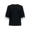ONLY ONLHARLEY LIFE S/S FRINGE TOP JRS BLACK
