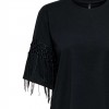 ONLY ONLHARLEY LIFE S/S FRINGE TOP JRS BLACK
