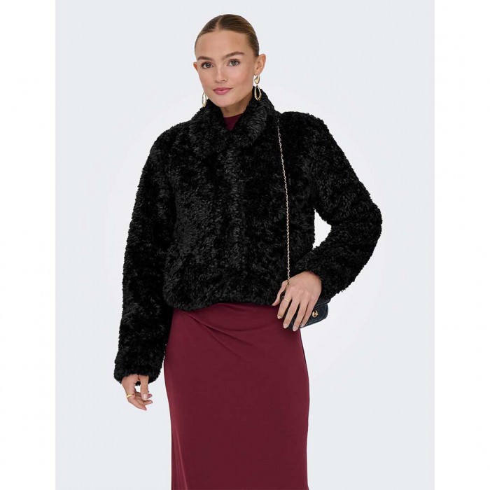 ONLY  ONLGINNY SHORT TEDDY JACKET OTW BLACK