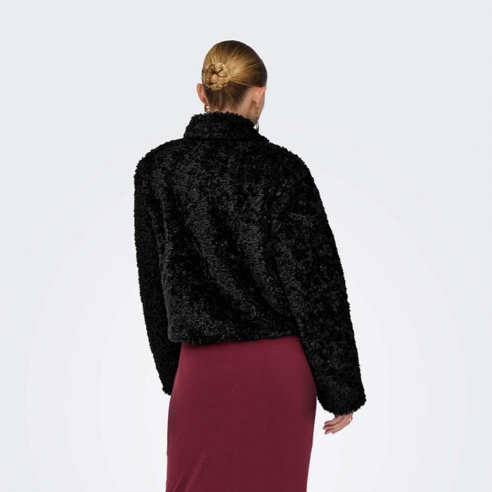 ONLY  ONLGINNY SHORT TEDDY JACKET OTW BLACK