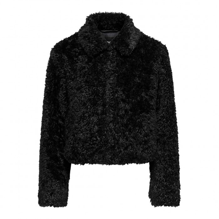 ONLY  ONLGINNY SHORT TEDDY JACKET OTW BLACK