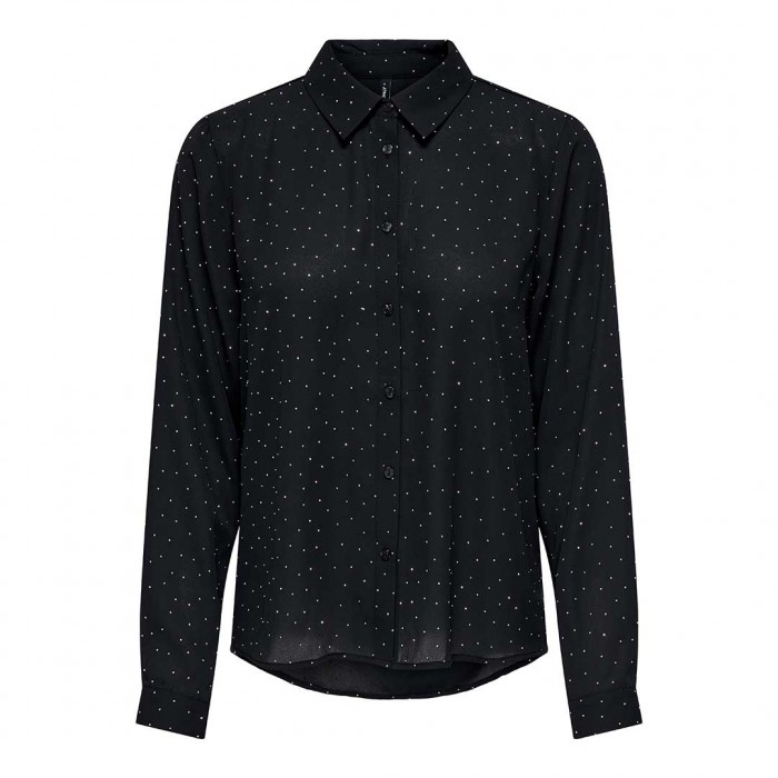 ONLY ONLZEKE L/S STUD SHIRT WVN BLACK