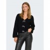 ONLY ONLDONNA LS BOW V-NECK KNT BLACK ONLY ONLDONNA LS BOW V-NECK KNT BLACK