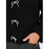 ONLY ONLDONNA LS BOW V-NECK KNT BLACK ONLY ONLDONNA LS BOW V-NECK KNT BLACK