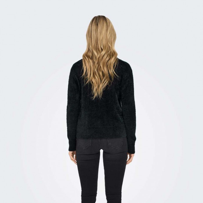 ONLY ONLELLA PIUMO LS V-NECK KNT BLACK