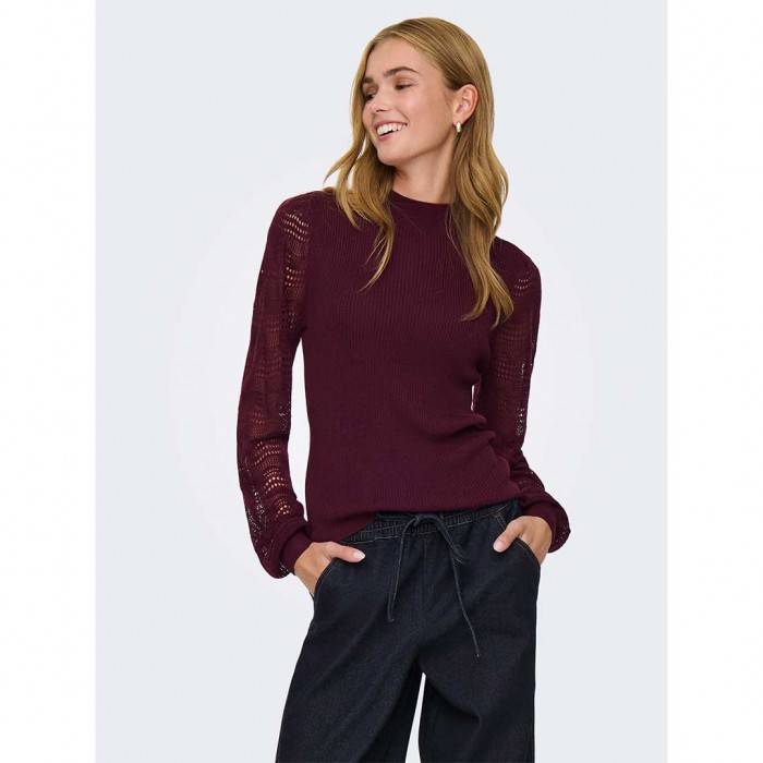ONLY ONLANNELINA LS HIGHNECK KNT BORDO