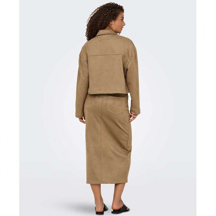 ONLY ONLSTINA LIFE FAUX SUEDE JACKET CC PNT CAMEL