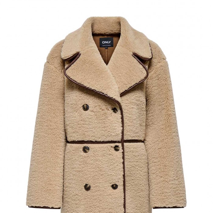 ONLY  ONLCACEY LIFE BONDED COAT OTW BEIGE