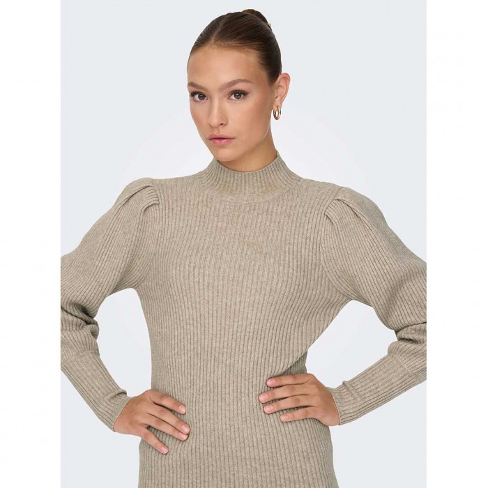 ONLY ONLKATIA LIFE L/S DRESS KNT NOOS BEIGE